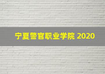 宁夏警官职业学院 2020